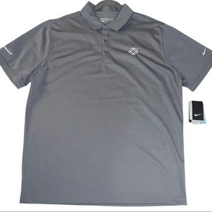 NikeGolf men’s size XL short sleeve polo shirt grey Dri-Fit collared golf shirt